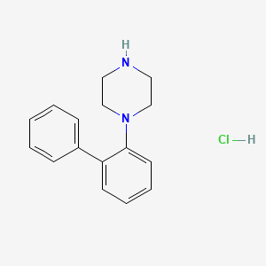molecular formula C16H19ClN2 B8089419 1-([1,1'-Biphenyl]-2-yl)piperazine hydrochloride 