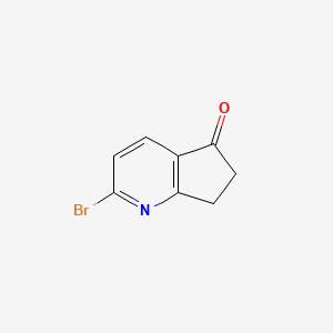molecular formula C8H6BrNO B8089430 2-Bromo-6,7-dihydro-5H-cyclopenta[B]pyridin-5-one 
