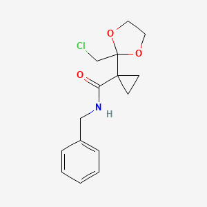 N-Benzyl-1-(2-(chloromethyl)-1,3-dioxolan-2-yl)cyclopropane-1-carboxamide