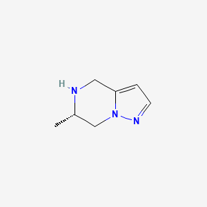 molecular formula C7H11N3 B8089466 (6S)-6-methyl-4,5,6,7-tetrahydropyrazolo[1,5-a]pyrazine 