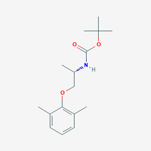 molecular formula C16H25NO3 B8089552 tert-Butyl (S)-(1-(2,6-dimethylphenoxy)propan-2-yl)carbamate 