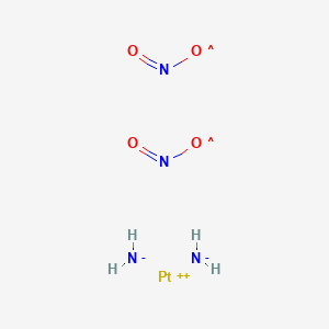 molecular formula H4N4O4Pt B8089579 Platinum(2+) azanide--nitrosooxidanyl (1/2/2) 