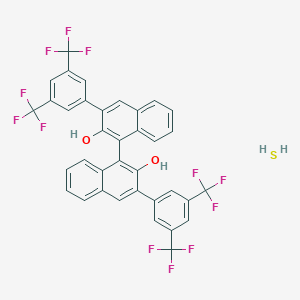 molecular formula C36H20F12O2S B8089606 (S)-3-3'-Bis[3,5-bis(trifluoromethyl)phenyl]-1,1'-bi-2-naphthol 