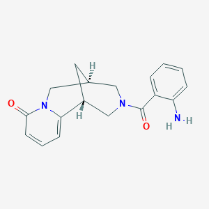 molecular formula C18H19N3O2 B8089667 (1R,9S)-11-(2-aminobenzoyl)-7,11-diazatricyclo[7.3.1.02,7]trideca-2,4-dien-6-one 