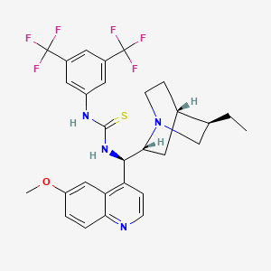 molecular formula C29H30F6N4OS B8089684 1-(3,5-Bis(trifluoromethyl)phenyl)-3-((1R)-(6-methoxyquinolin-4-yl)(5-vinylquinuclidin-2-yl)methyl)thiourea 