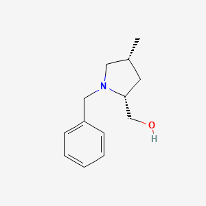 molecular formula C13H19NO B8089704 ((2R,4R)-1-benzyl-4-methylpyrrolidin-2-yl)methanol 
