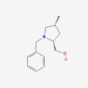 molecular formula C13H19NO B8089704 ((2R,4R)-1-苄基-4-甲基吡咯烷-2-基)甲醇 