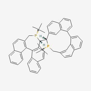 molecular formula C52H48P2 B8089742 (10S,11S)-11-tert-butyl-10-[(12S,13S)-13-tert-butyl-13-phosphapentacyclo[13.8.0.02,11.03,8.018,23]tricosa-1(15),2(11),3,5,7,9,16,18,20,22-decaen-12-yl]-11-phosphapentacyclo[11.6.2.26,9.02,7.016,20]tricosa-1(19),2,4,6,8,13(21),14,16(20),17,22-decaene 
