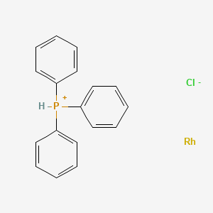 molecular formula C18H16ClPRh B8089744 Rhodium;triphenylphosphanium;chloride 