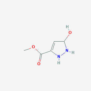 molecular formula C5H8N2O3 B8089754 methyl 3-hydroxy-2,3-dihydro-1H-pyrazole-5-carboxylate 