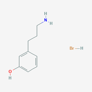 molecular formula C9H14BrNO B8089773 3-(3-Aminopropyl)phenol HBr 