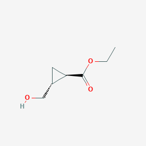 molecular formula C7H12O3 B8089815 Ethyl trans-2-(hydroxymethyl)cyclopropanecarboxylate 
