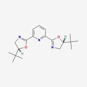 (5R)-5-tert-butyl-2-[6-[(5R)-5-tert-butyl-4,5-dihydro-1,3-oxazol-2-yl]pyridin-2-yl]-4,5-dihydro-1,3-oxazole