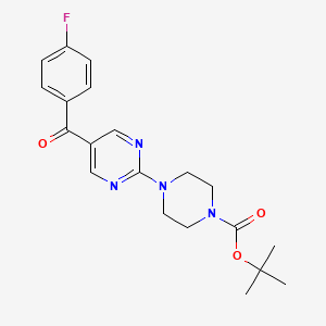 molecular formula C20H23FN4O3 B8089839 叔丁基4-(5-(4-氟苯甲酰基)嘧啶-2-基)哌嗪-1-羧酸盐 