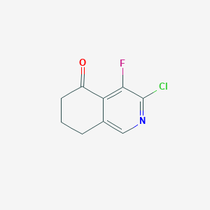 molecular formula C9H7ClFNO B8089851 3-Chloro-4-fluoro-7,8-dihydroisoquinolin-5(6H)-one 