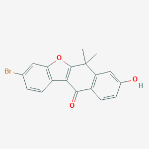 molecular formula C18H13BrO3 B8089894 3-Bromo-8-hydroxy-6,6-dimethylnaphtho[2,3-b]benzofuran-11(6H)-one 