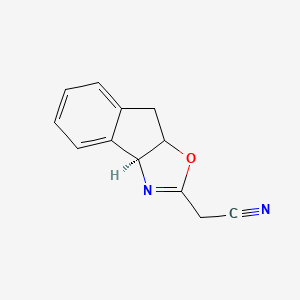 molecular formula C12H10N2O B8089975 2-[(8Bs)-4,8b-dihydro-3aH-indeno[1,2-d][1,3]oxazol-2-yl]acetonitrile 