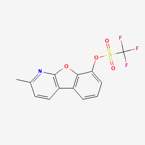 molecular formula C13H8F3NO4S B8089999 2-Methylbenzofuro[2,3-b]pyridin-8-yl trifluoromethanesulfonate 