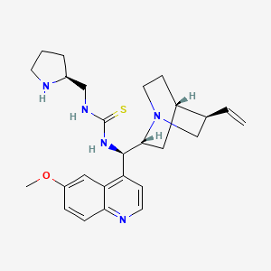 molecular formula C26H35N5OS B8090042 N-[(9R)-6'-Methoxycinchonan-9-yl]-N'-[(2S)-2-pyrrolidinylmethyl]thiourea 