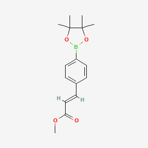 molecular formula C16H21BO4 B8090049 Methyl (E)-3-(4-(4,4,5,5-tetramethyl-1,3,2-dioxaborolan-2-yl)phenyl)acrylate 