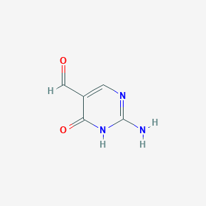 molecular formula C5H5N3O2 B8090057 2-Amino-6-oxo-1,6-dihydropyrimidine-5-carbaldehyde 