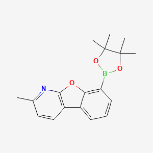 molecular formula C18H20BNO3 B8090135 2-Methyl-8-(4,4,5,5-tetramethyl-1,3,2-dioxaborolan-2-yl)benzofuro[2,3-b]pyridine 