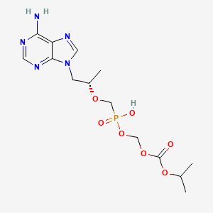 molecular formula C14H22N5O7P B8090156 ((((((S)-1-(6-Amino-9H-purin-9-yl)propan-2-yl)oxy)methyl)(hydroxy)phosphoryl)oxy)methyl isopropyl carbonate 