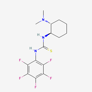 molecular formula C15H18F5N3S B8090199 1-((1R,2R)-2-(Dimethylamino)cyclohexyl)-3-(perfluorophenyl)thiourea 