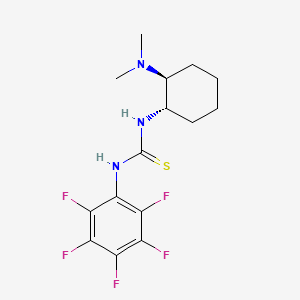 molecular formula C15H18F5N3S B8090205 1-((1S,2S)-2-(Dimethylamino)cyclohexyl)-3-(perfluorophenyl)thiourea 