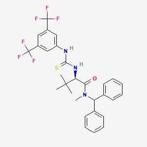 molecular formula C29H29F6N3OS B8090220 (R)-N-Benzhydryl-2-(3-(3,5-bis(trifluoromethyl)phenyl)thioureido)-N,3,3-trimethylbutanamide 