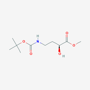 molecular formula C10H19NO5 B8090242 methyl (2S)-4-{[(tert-butoxy)carbonyl]amino}-2-hydroxybutanoate 