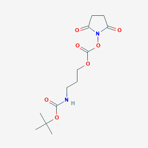 molecular formula C13H20N2O7 B8090279 tert-Butyl (3-((((2,5-dioxopyrrolidin-1-yl)oxy)carbonyl)oxy)propyl)carbamate 