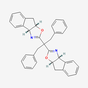 molecular formula C35H30N2O2 B8090318 (3aR,3a'R,8aS,8a'S)-2,2'-(1,3-Diphenylpropane-2,2-diyl)bis(3a,8a-dihydro-8H-indeno[1,2-d]oxazole) 