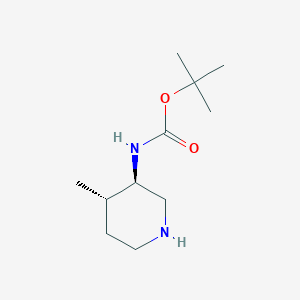 molecular formula C11H22N2O2 B8090321 tert-Butyl ((3R,4S)-4-methylpiperidin-3-yl)carbamate 