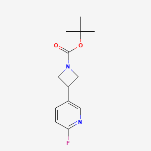 molecular formula C13H17FN2O2 B8090408 tert-Butyl 3-(6-fluoropyridin-3-yl)azetidine-1-carboxylate 