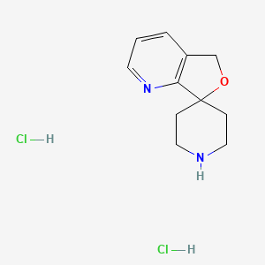 molecular formula C11H16Cl2N2O B8090443 5H-spiro[furo[3,4-b]pyridine-7,4'-piperidine] dihydrochloride 