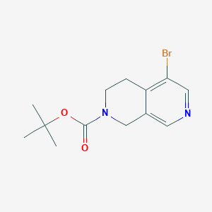 molecular formula C13H17BrN2O2 B8090451 tert-Butyl 5-bromo-3,4-dihydro-2,7-naphthyridine-2(1H)-carboxylate 