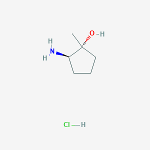 molecular formula C6H14ClNO B8090473 (1R,2R)-2-Amino-1-methylcyclopentan-1-ol hydrochloride 