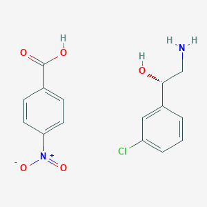 molecular formula C15H15ClN2O5 B8090490 (S)-2-amino-1-(3-chlorophenyl)ethanol 4-nitrobenzoate 