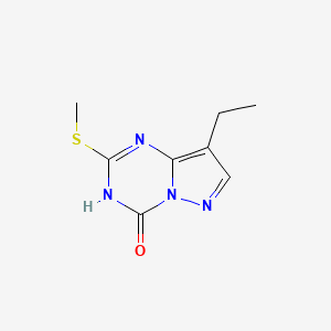 molecular formula C8H10N4OS B8090503 8-Ethyl-2-(methylthio)pyrazolo[1,5-a][1,3,5]triazin-4(1H)-one 