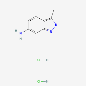 molecular formula C9H13Cl2N3 B8090507 2,3-Dimethyl-6-amino-2H-indazole (dihydrochloride) 