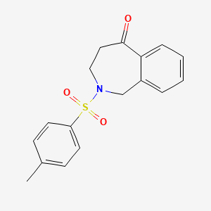 molecular formula C17H17NO3S B8090519 2-tosyl-3,4-dihydro-1H-benzo[c]azepin-5(2H)-one 