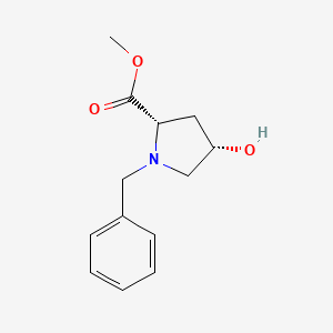molecular formula C13H17NO3 B8090527 (2S,4S)-methyl 1-benzyl-4-hydroxypyrrolidine-2-carboxylate 