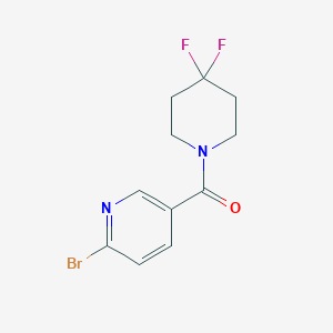molecular formula C11H11BrF2N2O B8090536 (6-Bromopyridin-3-yl)(4,4-difluoropiperidin-1-yl)methanone 