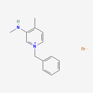 molecular formula C14H17BrN2 B8090545 1-Benzyl-4-methyl-3-(methylamino)pyridin-1-ium bromide 