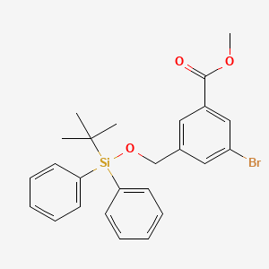 molecular formula C25H27BrO3Si B8090550 Methyl 3-bromo-5-(((tert-butyldiphenylsilyl)oxy)methyl)benzoate 