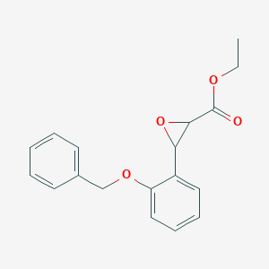 molecular formula C18H18O4 B8090574 Ethyl 3-(2-(benzyloxy)phenyl)oxirane-2-carboxylate 
