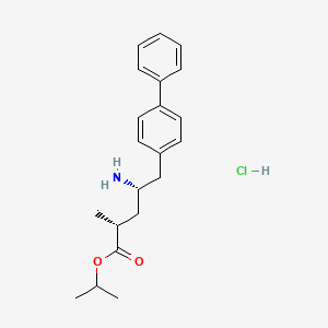 molecular formula C21H28ClNO2 B8090614 (2R,4S)-isopropyl 5-([1,1'-biphenyl]-4-yl)-4-amino-2-methylpentanoate hydrochloride 