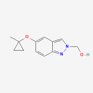 molecular formula C12H14N2O2 B8090622 (5-(1-methylcyclopropoxy)-2H-indazol-2-yl)methanol 