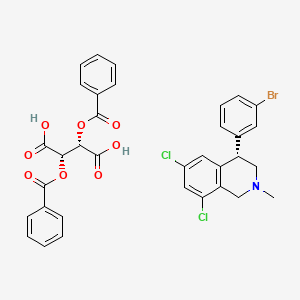 (S)-4-(3-bromophenyl)-6,8-dichloro-2-methyl-1,2,3,4-tetrahydroisoquinoline (2S,3S)-2,3-bis(benzoyloxy)succinate